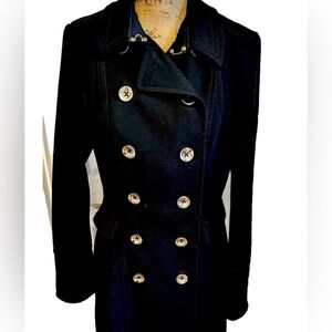 WHBM Military Coat - Black - Size M